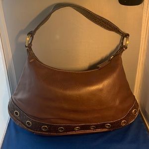 tommy hilfiger Soho soft hobo brown leather  bag